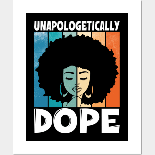 Unapologetically Dope Afro Words Black History Month Gifts Posters and Art